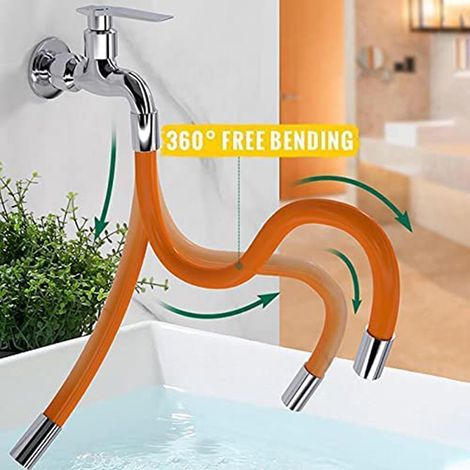 Tube d'extension universel avec connecteur, flexible à 360°, pour robinet de lavabo de salle de bain, cuisine et salle de bain. (1/5)