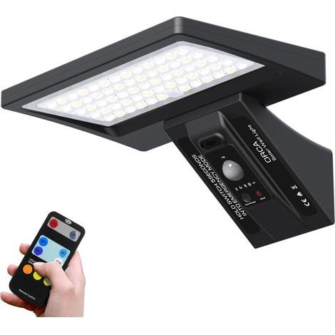 Lampe solaire d'extérieur 104 LED 1200 lm Détecteur de mouvement jusqu'à 10m IP65, résistant aux intempéries Éclairage large 150° (1/5)