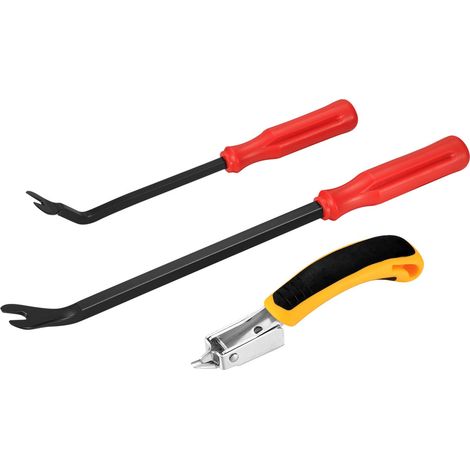 Upholstery Stapler, Nail Puller, Tack Puller Tool, Upholstery and Construction Staple Remover with Nail Extraction Tool, 3 Pieces (1/5)