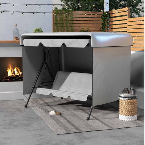 housse protection jardin xl impermeable grise 215 x 155 HAVRYA (1/4)