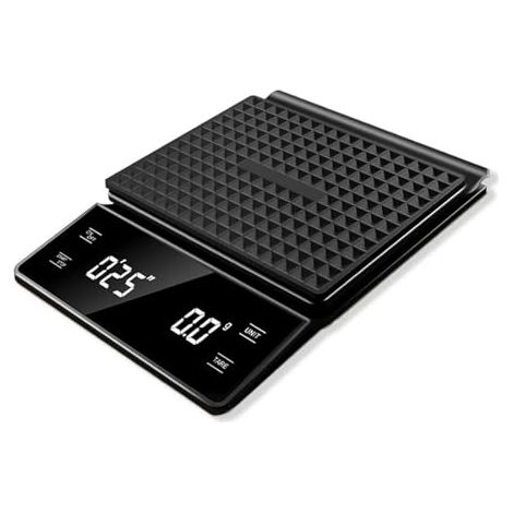 Kaffeewaage 3 kg/0,1 g mit Timer, Küchenhelfer, multifunktionale digitale Waage, geeignet für Filterkaffee, Kannenkaffee, Espresso, LCD-Bildschirm, Batterien nicht enthalten.