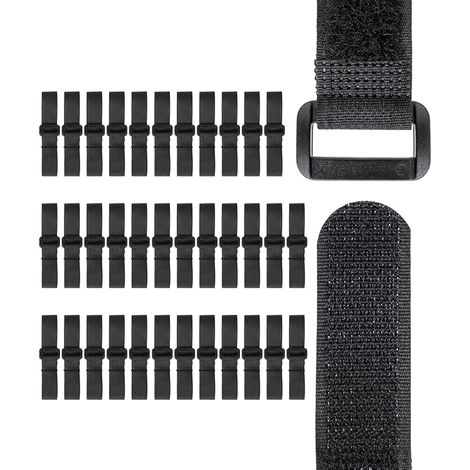 Cable Ties avec boucle, 35 Pack, Six Size Set, en noir, Nylon câble, boucle, l'organisation de câble refermable, fermeture de câbles, pince de câble (1/5)