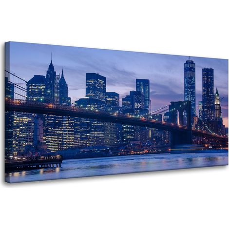 Stampa su tela "Architettura di New York" 80x40 cm