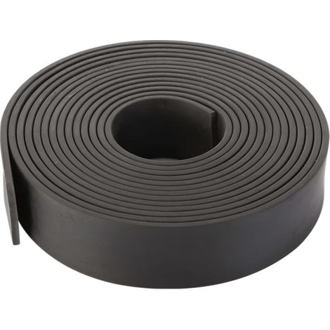 Bande en caoutchouc 3 m, 3 mm, caoutchouc néoprène, caoutchouc plein, pour joints DIY, isolation, protection des revêtements de sol, anti-vibration, antidérapant, noir, 80 x 3 mm, 3 m (1/5)