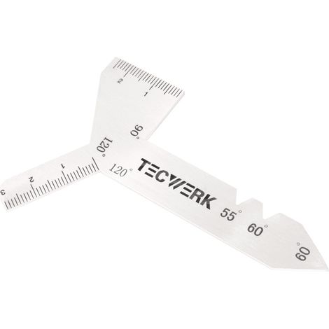 TECWERK Universalschleiflehre f.Spiralbohrer m.Spitzenwinkel 118Grad TECWERK