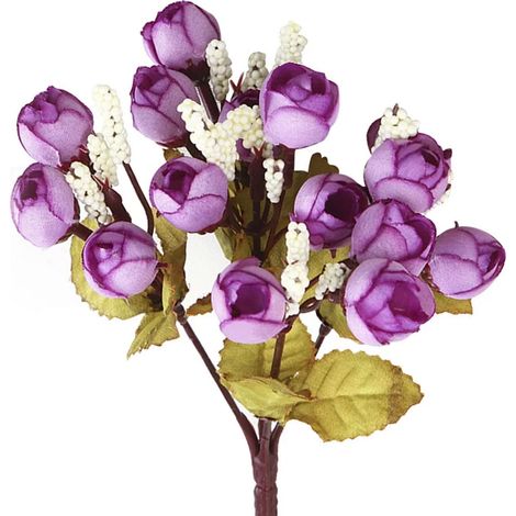 Mini rose artificielle en forme de bourgeon de thé, pour décoration de salon