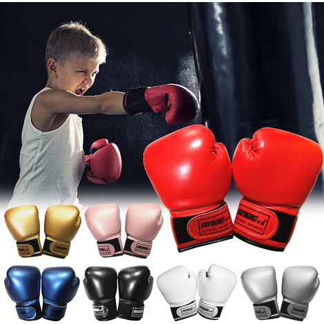 Gants de boxe pour enfants Kick Muay Thai Sac d'entraînement de frappe Mitaines de sports de plein air Équipement d'entraînement pour coussinets de sac de frappe Enfant âgé de 3 à 10 ans (1/5)