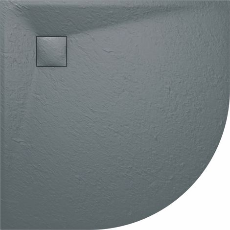 Aquariss SMC Slate Effect Quadrant Shower Enclosure Tray Base 90cm Wide and Length 90cm Anthracite (1/5)
