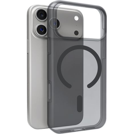 Coque en silicone MagSafe Daylight pour iPhone 17 Pro - Noir translucide (1/2)