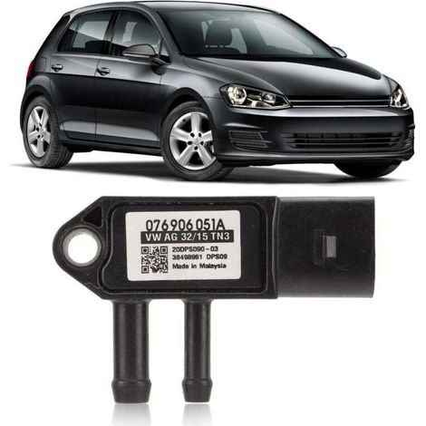 Capteur de Pression DPF, 076906051A Capteur de Pression Différentielle Diesel DPF Connecteur 3 Broches Remplacement pour A3 A4 A6 S4 S6 A