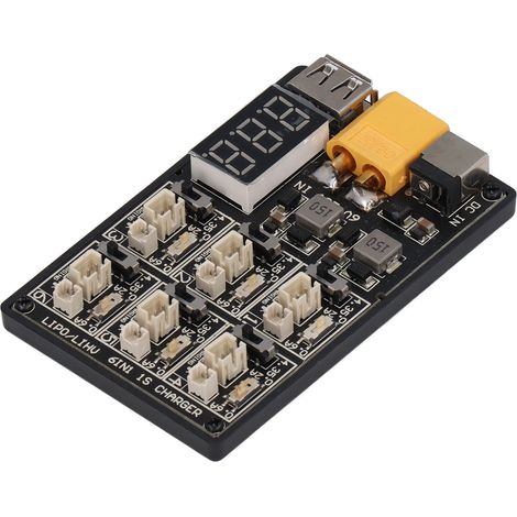 1S 6-in-1 LiPo-Akkuladegerät, hocheffiziente Ausgleichsplatte für schnelles Laden, RC-Zubehör (1/5)