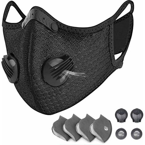 FOREHILL Masque de sports de plein air enfants adultes masque d\'équitation masque noir sac anglais (1/5)
