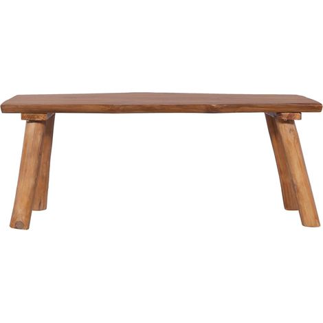 Banc de jardin - Banquette 120 cm Bois de teck solide fr8819 - Maison La Vie (1/5)