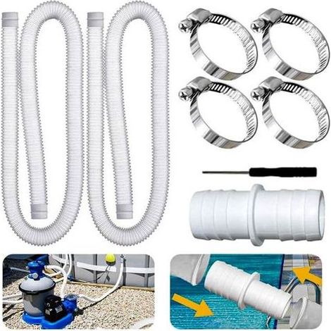 Schwimmbadpumpenschlauch – 32 mm – 150 cm – Chlor- und UV-beständig – flexibel und robust – 2 Stück (1/5)