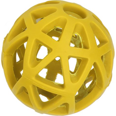 Balle creuse pour chien, résistante aux morsures, jouet interactif en caoutchouc pour mâcher les dents, pour l'intérieur et l'extérieur. (1/5)
