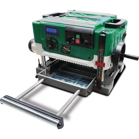 Raboteuse à bois de table compacte - Largeur 330 mm - Arbre hélicoïdal - Affichage numérique - 1,8 kW - 230 V Holzstar DH330-2 SPIRAL (1/5)