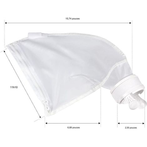 Sacs �� Limon adaptables pour Polaris 280 480 Robot Nettoyeur Piscine. Lot de 2 Sacs filtres Nylon renforc��s �� Fermeture ��clair Zip K13 (Lot de 2)