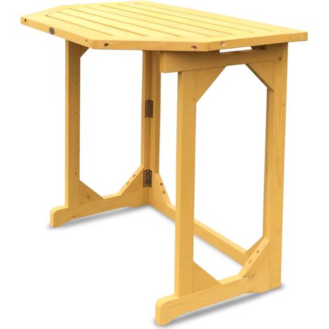 HABAU Balkonklapptisch aus Holz, Maisgelb, 90 x 50 x 74,5 cm (1/3)