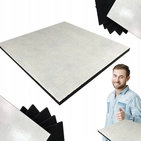 Selbstklebende Nivellierpads aus Gummi, 100 x 100 x 4 mm, 5 Stück, starker Kleber (1/5)