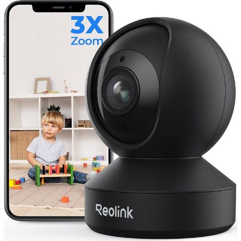 Reolink 2K＋ 5MP PTZ Caméra Surveillance 2,4/5GHz WiFi Interieur, Zoom 3X, Audio Bidirectionnel pour Bébé et Animal, Détection de Mouvement & Alertes, Vision Nocturne, Noir (1/5)