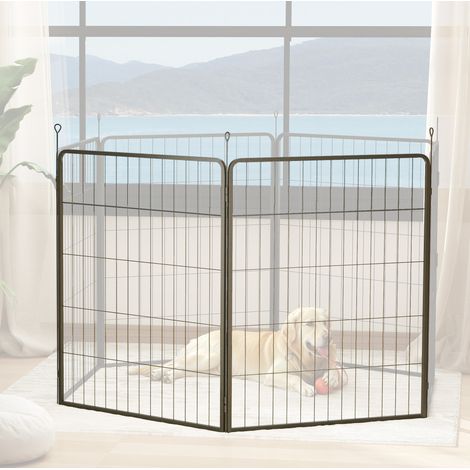 Erweiterungspanels für Hundepferch 80x100 cm aus schwarzem Stahl, modular – MEUBLIV (1/5)