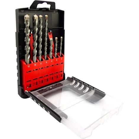 Hammerbohrer-Set SDS-Plus 7-tlg Hartmetallspitze Mauerwerk Koffer (1/5)