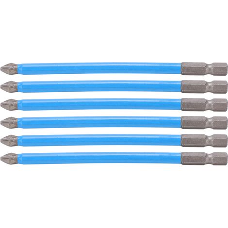 Lot de 10 Embouts Cruciformes PH2 Tournevis Magnétiques 125mm Anti-Dérapant pour Visseuse (1/5)