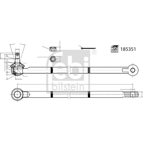 Barre de direction FEBI BILSTEIN 185351 SUZUKI 48900-70A60 (1/2)