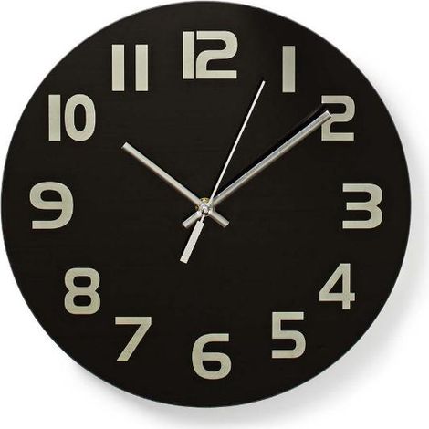 CLWA006GL30BK RELOJ DE PARED CIRCULAR ø30cm NEGRO (1/3)