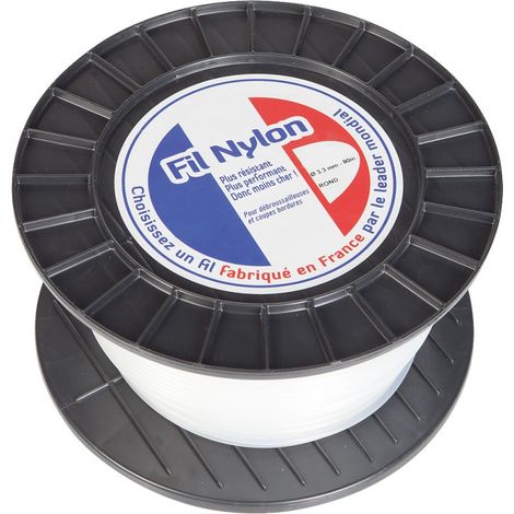 Fil débroussailleuse Rond 3,3 mm x 90 m Fil Nylon (1/5)
