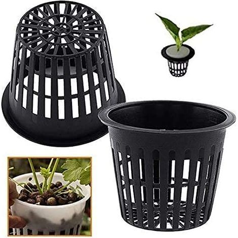 Set di 10 vasi per coltivazione idroponica – dimensioni 8,3x6,5 cm – vaso a rete