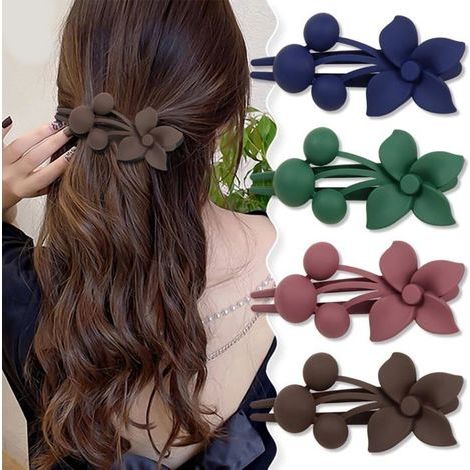 BelleRise - Ein Set aus 4 großen, entenschnabelförmigen Haarspangen - lässiger französischer Stil - geeignet für Frauen und Mädchen. (1/5)