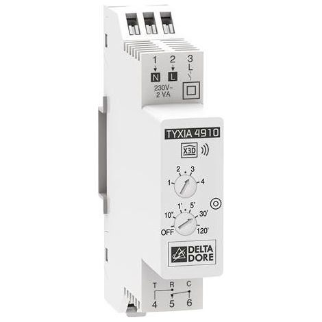 Delta Dore – Récepteur modulaire radio 1 voie ON/OFF – Minuterie programmable – Tension 230V – Intensité 10A – Pour éclairage intérieur et extérieur (1/6)