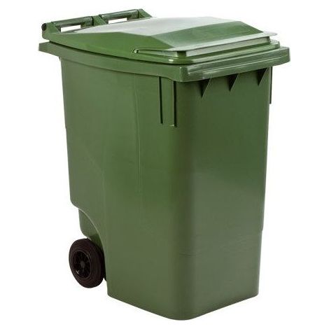 Conteneur à déchets 240 litres tri sélectif 2 roues - vert -