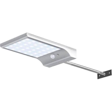 lampe De Jardin Solaire 36led-blanc Avec Poteau, Maison Extrieure Balcon Extrieur Lampe Murale Led Avec Capteur De Clture (1/5)