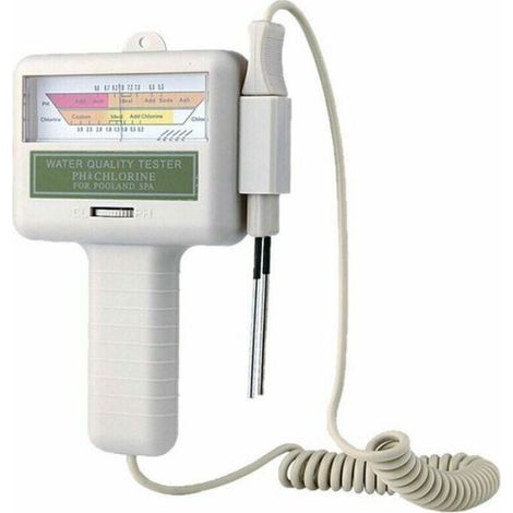 Testeur Eau Piscine - Analyseur pH Chlore Résiduel - Plage 1,2 à 1,7 ppm - Résolution 0,01 - Pour Piscine et Spa - Unité (1/4)