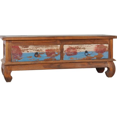 vidaXL TV Cabinet 110x35x40 cm Reclaimed Teak Wood (1/5)