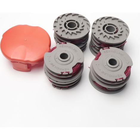 Compatible avec les tondeuses Flymo : bobine FLY021 et 513937190 et capuchon FLY060 — Kit d'accessoires pour tondeuse, H