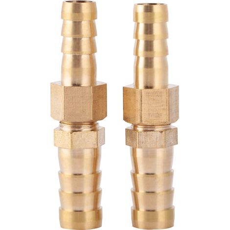 Messing-Reduzierverbinder mit Widerhaken (8 mm-10 mm, 2 Stück)
