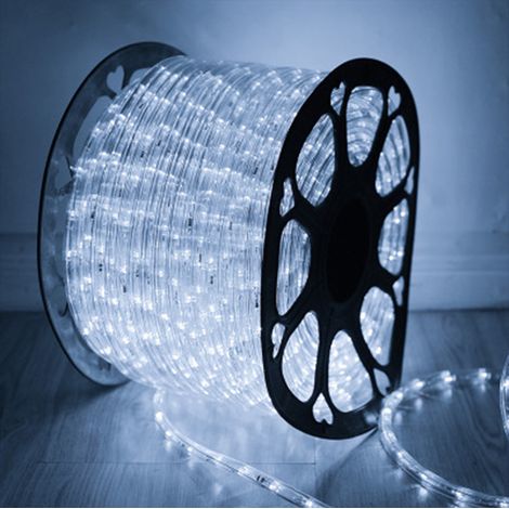 Chaîne lumineuse extérieure imperméable à l'eau LED Festival décoration néon - blanc - (24 lumières) 100m - avec prise normalement brillante