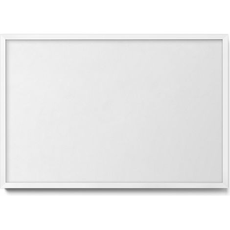 Tableau Magnétique en Métal Tableau pour Magnet - Motif Couleur blanc - Minimaliste - Cadre Blanc - 60x40 cm - Plaque Magnétique