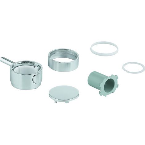GROHE 49089 Mango de control de temperatura redondo para termostato - Kit de molduras cromadas