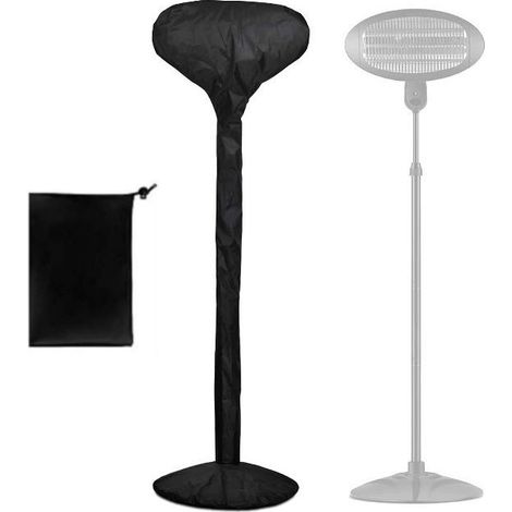Housse de chauffage électrique entièrement couverte étanche pour jardin, extérieur - Protection universelle contre la poussière, les UV - Avec sac de rangement (noir) (1/5)