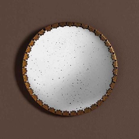 Miroir antique convexe 21x21x1cm