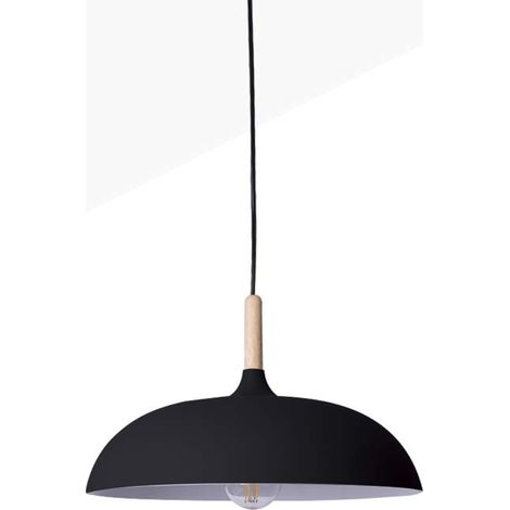 Lámpara Colgante Redonda "MELA" Moderna E27 - Negro (1/5)