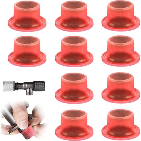10 joints en silicone rouge pour vannes anti-fuites, pour utilisation en plomberie.