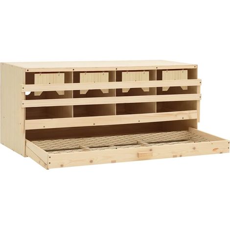 Maison Exclusive - Casetta Cova per Galline 4 Scomparti 106x40x45 cm Legno di Pino (1/5)