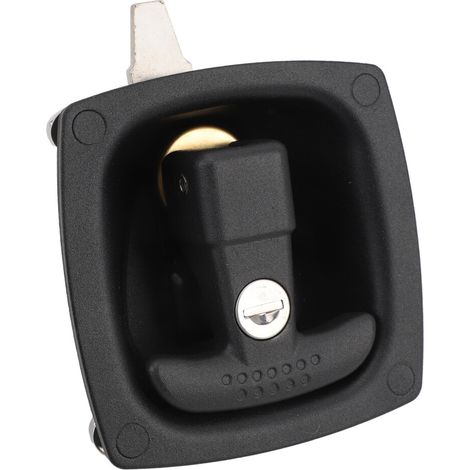 Apto para cerraduras con manilla en T impermeables con clasificación IP65, galvanizado en negro, diseño plegable que ahorra espacio.