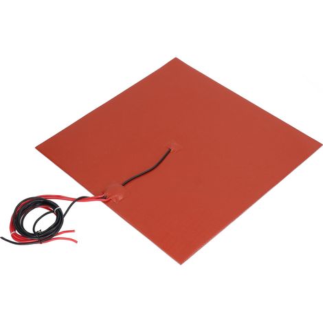 Tapis Chauffant Silicone 450W pour Imprimante 3D, Bord 350mm, Thermistance 100K Sécurisée, Adhésif Puissant, Plateau Chauffant 12V CC (1/5)