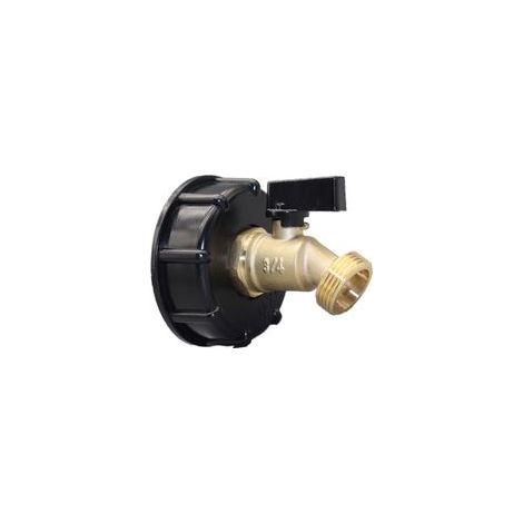 S60X60 IBC-Wassertankadapter 275330, auslaufsichere Wassertankverschraubung, G3/4 Messing-Wasserhahnventil-Werkzeug, GHT-Gartenschlauchanschluss